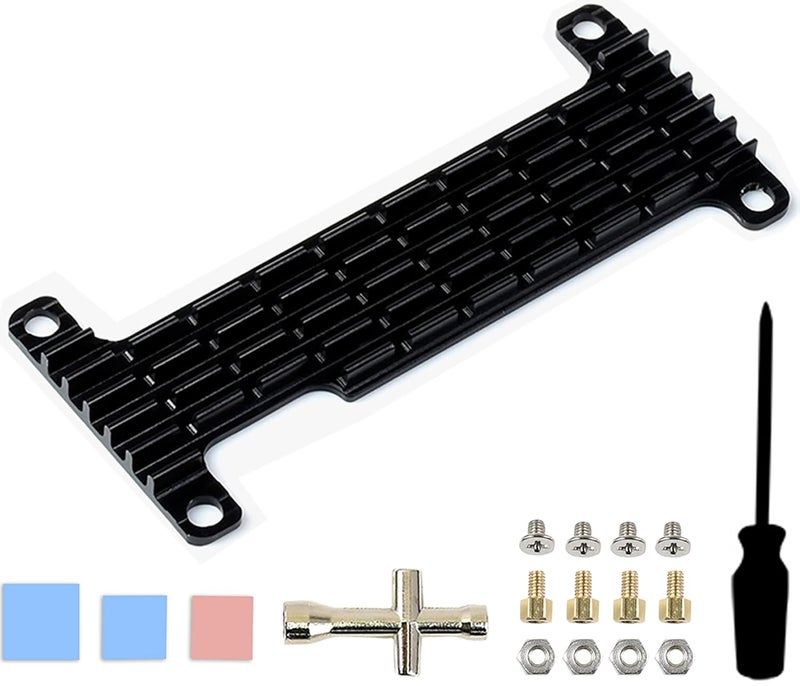 Waveshare Aluminum Heatsink Cooler with Thermal Tapes for Raspberry Pi Zero 2 W/WH - Image 1